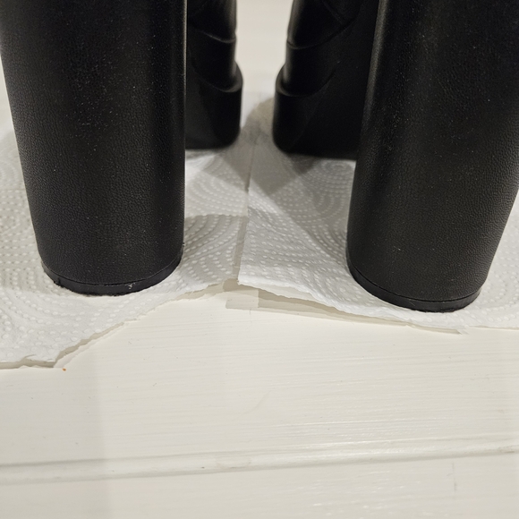 Black Platform Loafers with Gold Accent - Picture 6 of 6